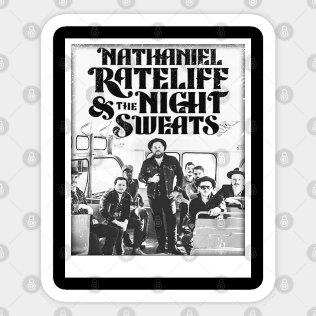 Vintage Classic Nathaniel Rateliff and The Night Sweats Sticker by Nandin Putri